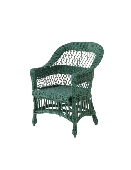 Fauteuil en osier laqué Ilona