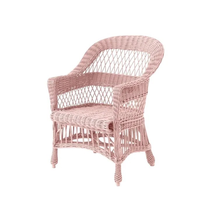 Fauteuil en osier laqué Ilona