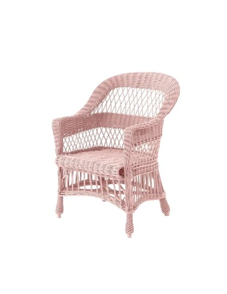 Fauteuil en osier laqué Ilona