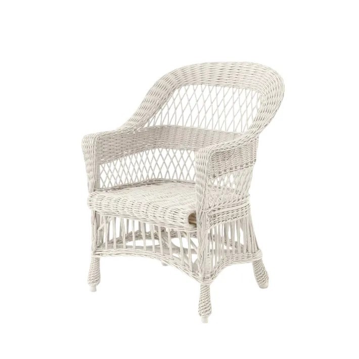 Fauteuil en osier laqué Ilona