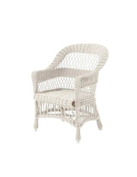 Fauteuil en osier laqué Ilona