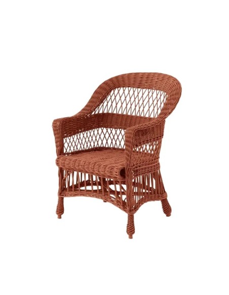 Fauteuil en osier laqué Ilona