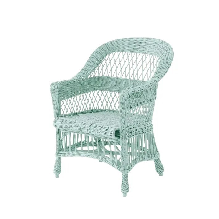 Fauteuil en osier laqué Ilona