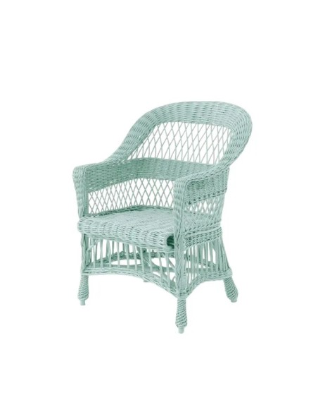 Fauteuil en osier laqué Ilona