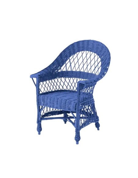 Fauteuil en osier laqué Tom