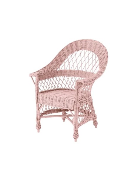 Fauteuil en osier laqué Tom