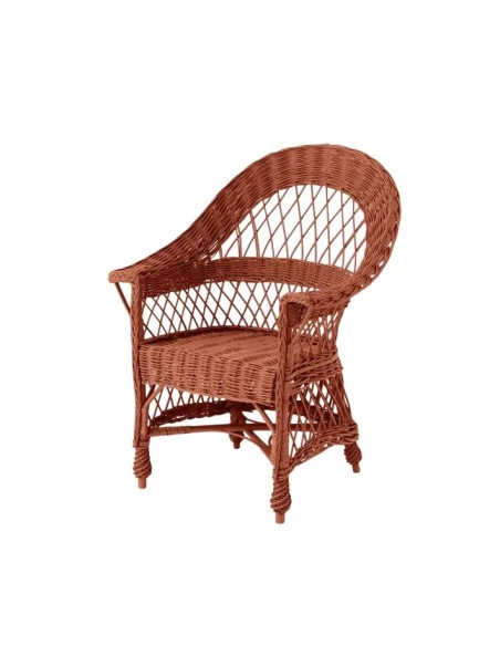 Fauteuil en osier laqué Tom