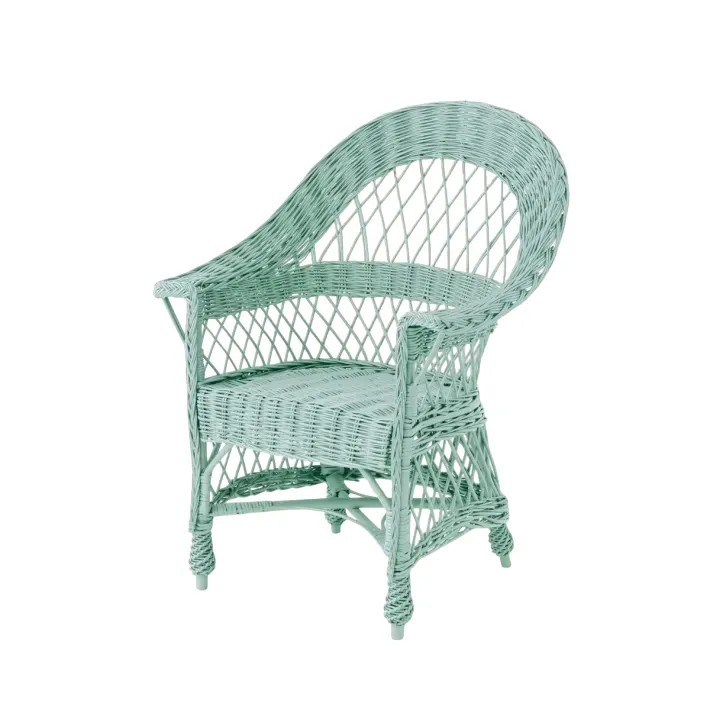 Fauteuil en osier laqué Tom