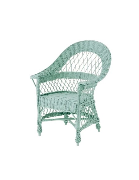 Fauteuil en osier laqué Tom