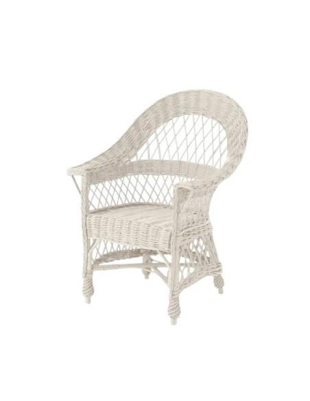 Fauteuil en osier laqué Tom