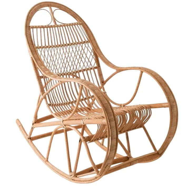 Rocking chair en osier sans coussin - fauteuil basculant osier
