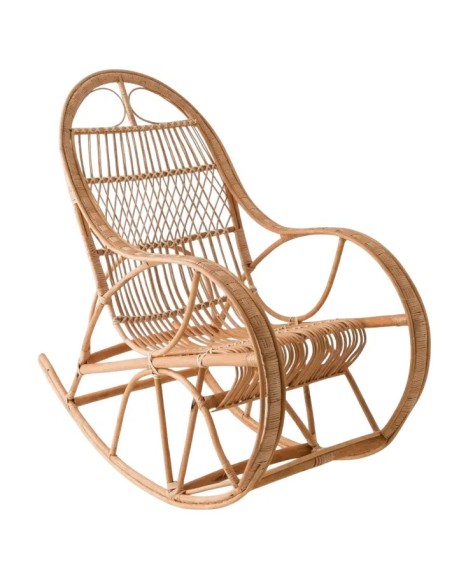 Rocking chair en osier sans coussin - fauteuil basculant osier