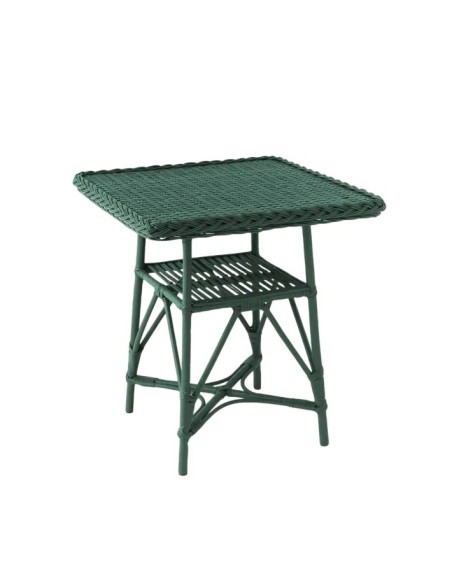 Mélina lacquered wicker table with woven top