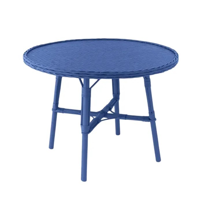 Table de repas diamètre 100 cm en osier laqué Mélanie