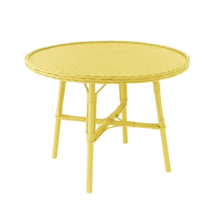 Mélanie lacquered wicker table diameter 100 cm