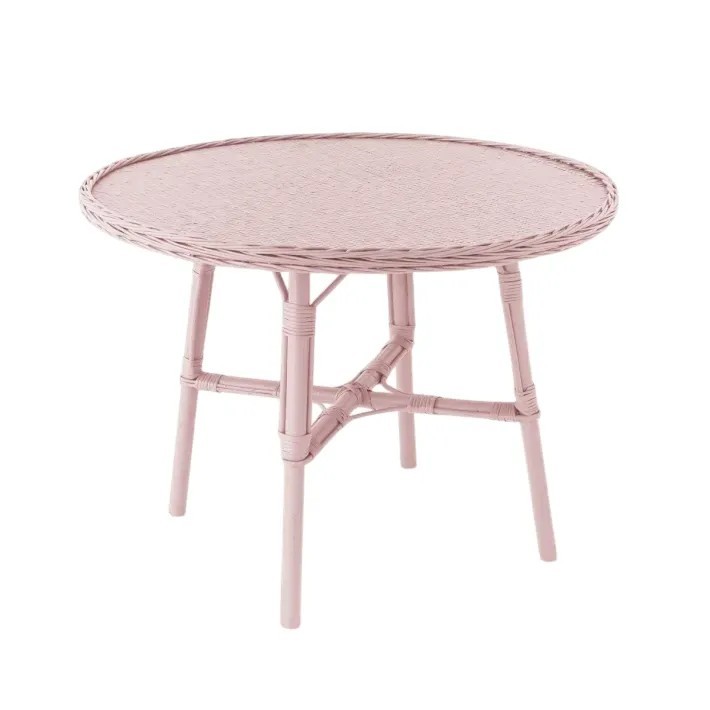 Table de repas diamètre 100 cm en osier laqué Mélanie