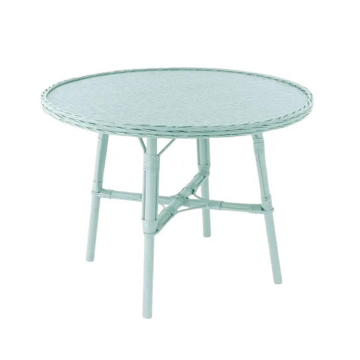 Table de repas diamètre 100 cm en osier laqué Mélanie