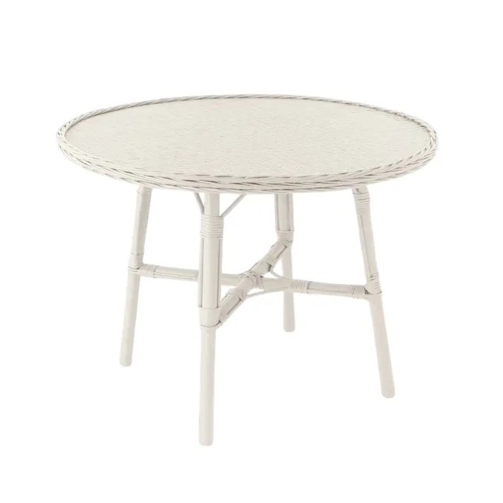 Table de repas diamètre 100 cm en osier laqué Mélanie
