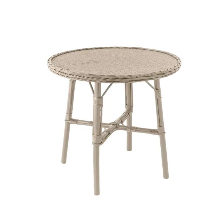 Table de repas diamètre 80 cm en osier laqué Mélanie