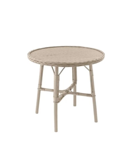 Table de repas diamètre 80 cm en osier laqué Mélanie