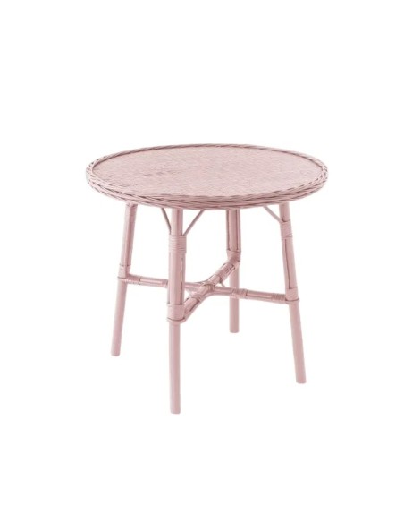 Table de repas diamètre 80 cm en osier laqué Mélanie