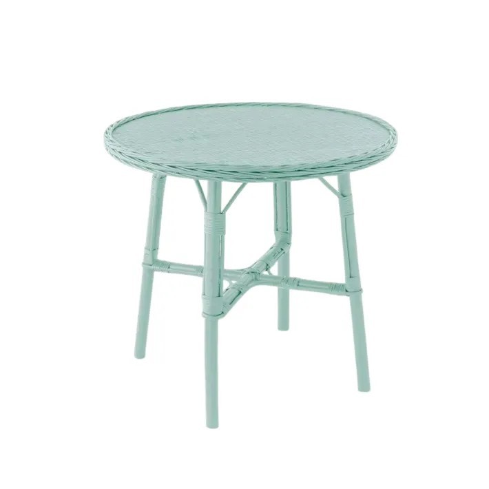 Table de repas diamètre 80 cm en osier laqué Mélanie