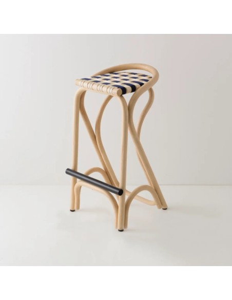 rattan bar stool VIRAGE with mutiple choice of strap pattern