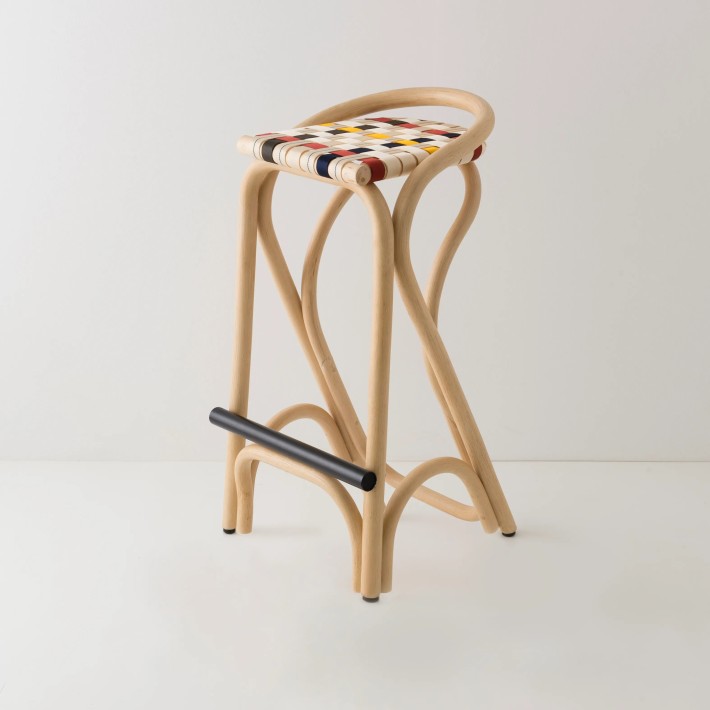 Tabouret de bar en rotin VIRAGE