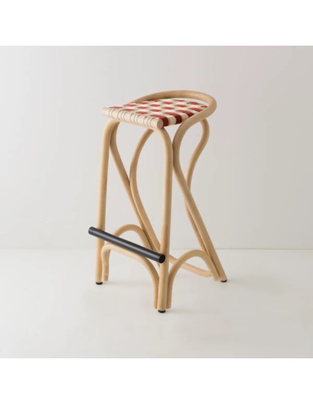 rattan bar stool VIRAGE with mutiple choice of strap pattern