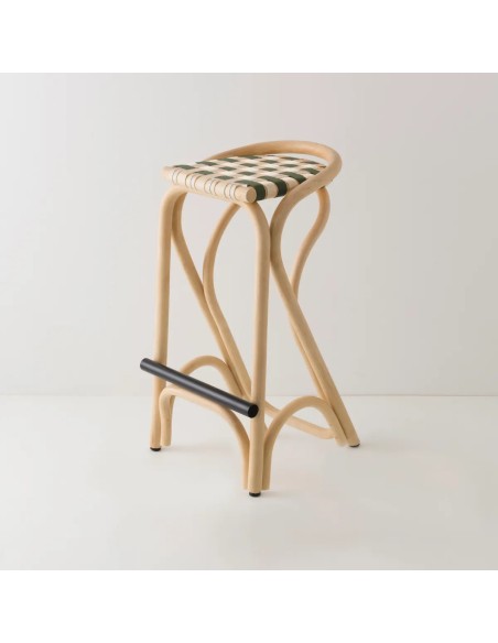 rattan bar stool VIRAGE with mutiple choice of strap pattern