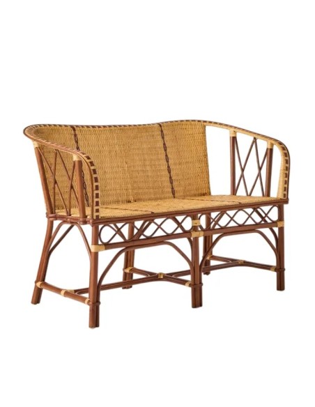Bagatelle vintage rattan bench seat
