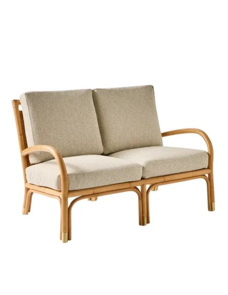 Riviera rattan 2 seater velvet