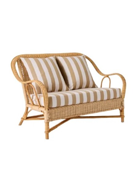 Rattan couch Nantucket natural