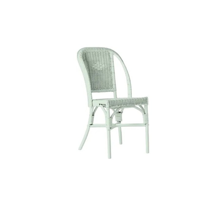 Primavera-coloured lacquered woven rattan chair
