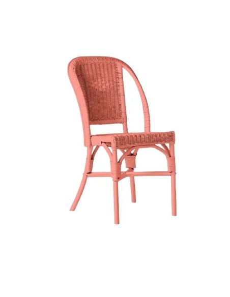 Primavera-coloured lacquered woven rattan chair