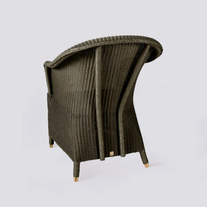 Fauteuil Lloyd Loom Sidonie laqué