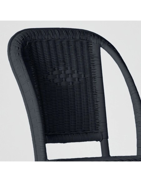 Primavera-coloured lacquered woven rattan chair