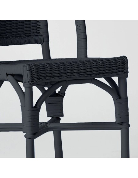 Primavera-coloured lacquered woven rattan chair