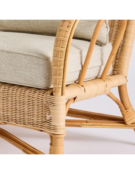 Rattan couch Nantucket natural