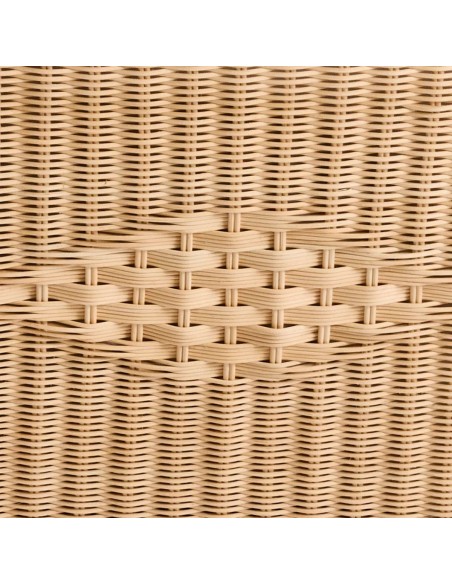 Canapé en rotin naturel Nantucket esprit grand père avec coussins