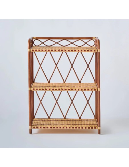 Shelf with rattan frame and weave from the BAGATELLE collection