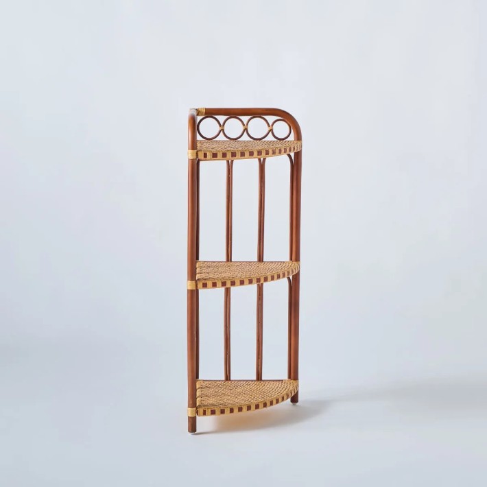 BAGATELLE collection rattan corner shelf