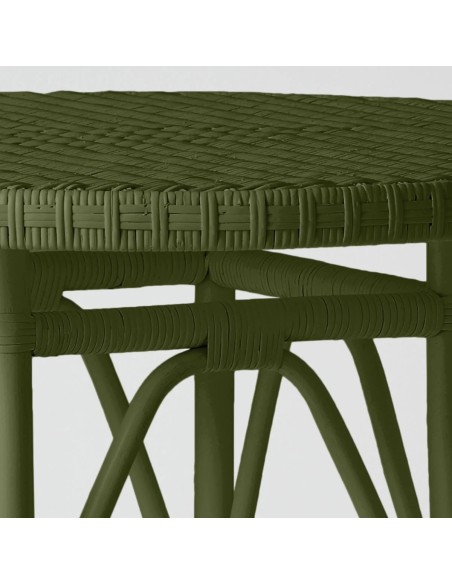 Table en rotin tressé laqué couleur Primavera