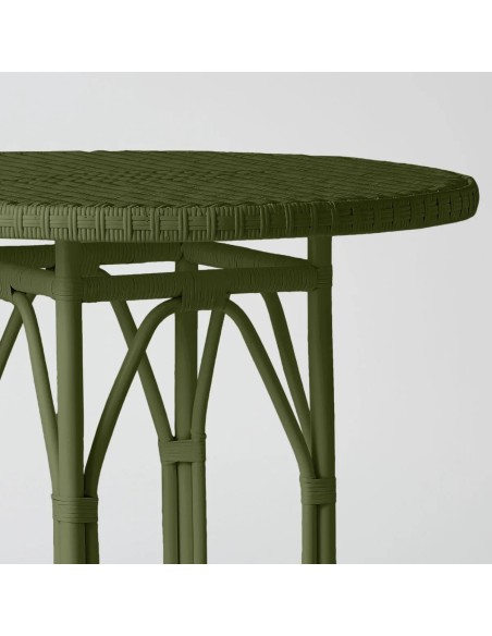 Table en rotin tressé laqué couleur Primavera