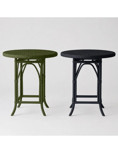 Table en rotin tressé laqué couleur Primavera