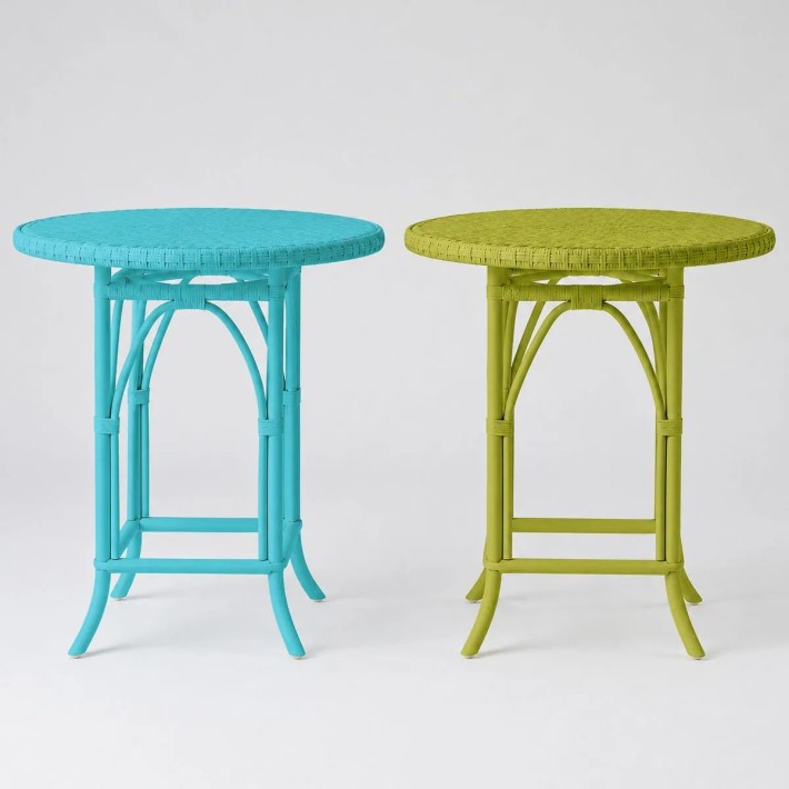 Table en rotin tressé laqué couleur Primavera