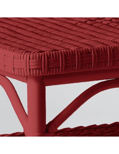 Rectangular coffee table in Primavera-coloured lacquered rattan