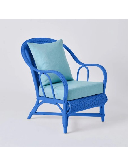 Primavera-coloured lacquered rattan armchair