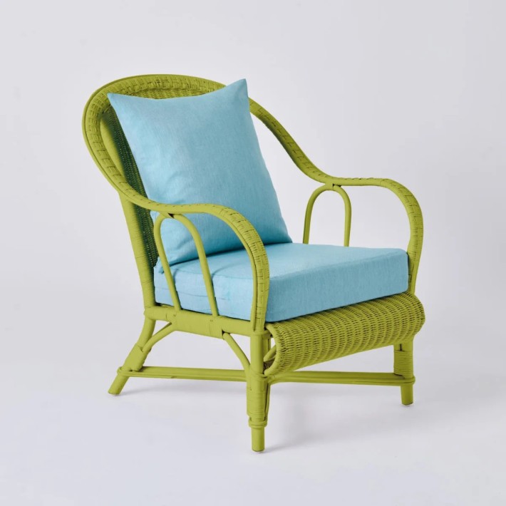 Fauteuil en rotin laqué couleur Primavera