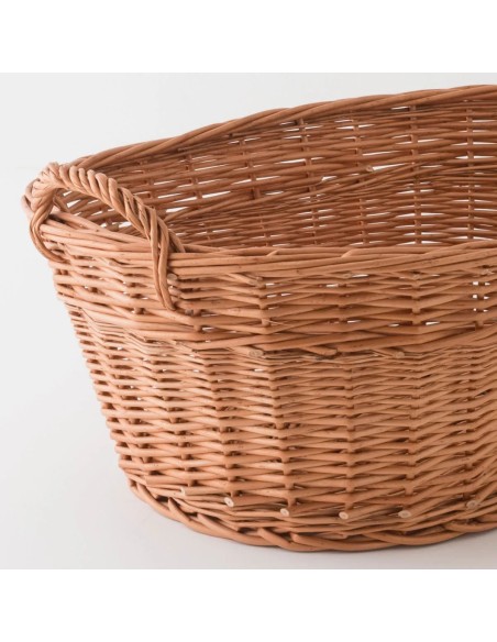 Zoom panier à linge en osier